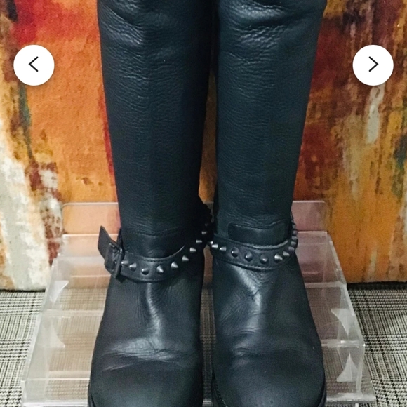 ASH Remix Genuine Leather Knee-High Boots with Metal Studs💀 - Picture 14 of 15